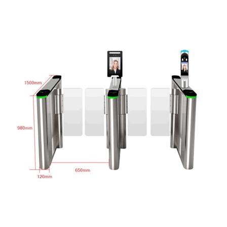 Molinete de Carril Rápido Óptico RFID de Alta Velocidad para Lobbies Corporativos – Sistema Premium de Control de Ingreso y Gestión de Acceso