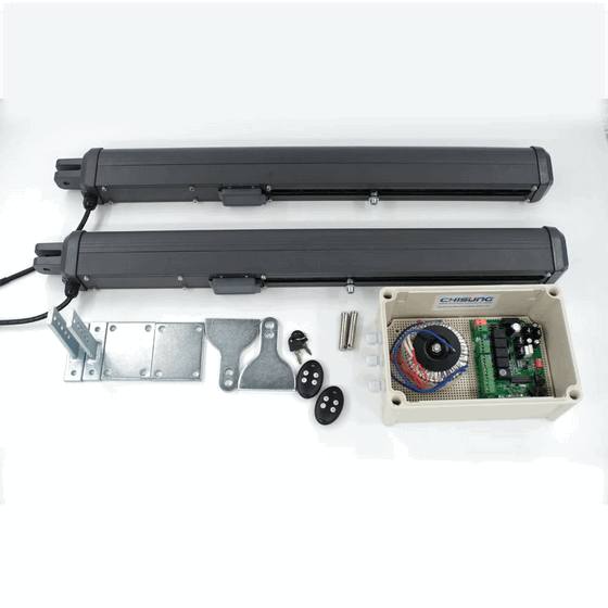 Servicios Profesionales de Instalación de Portones Batientes – Sistema de Motor DC24V de Servicio Pesado y Control Remoto Inteligente para Residencias e Industrias Modernas3