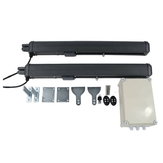 Servicios Profesionales de Instalación de Portones Batientes – Sistema de Motor DC24V de Servicio Pesado y Control Remoto Inteligente para Residencias e Industrias Modernas