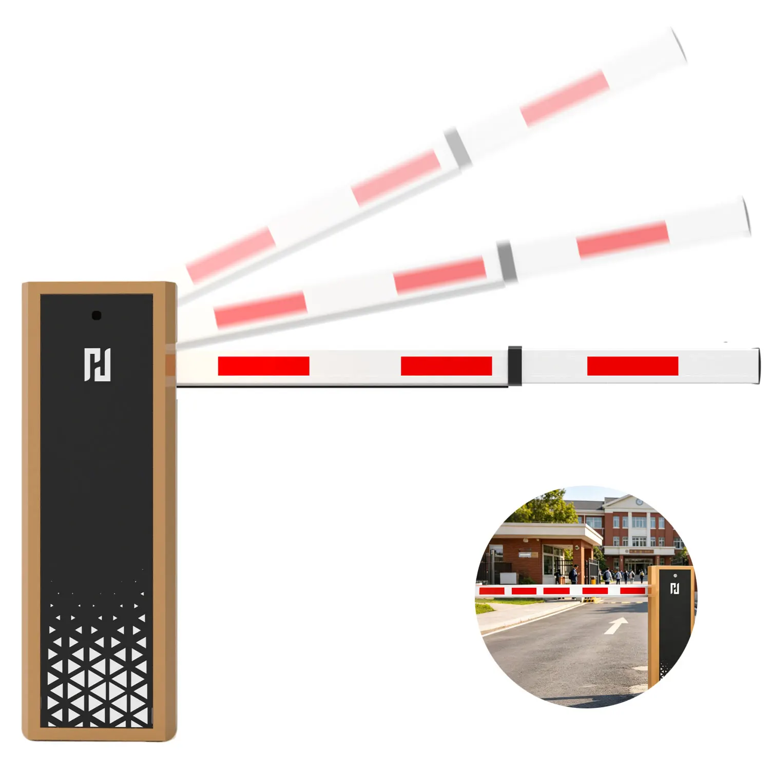 Adjustable 3-6m Brushless DC Motor Driveway Boom Barrier for Custom Entrances