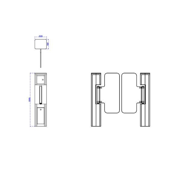 Infrared Induction Supermarket Swing Barrier with Automatic Radar Open Functionality3