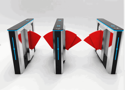 304 Stainless Steel Flap Barrier Gate with RFID & Fingerprint for Corporate Offices1