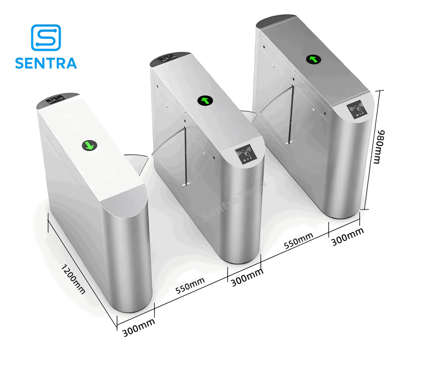 Airport Smart Access Control Ticket Gate with High-Speed Barrier Protection2