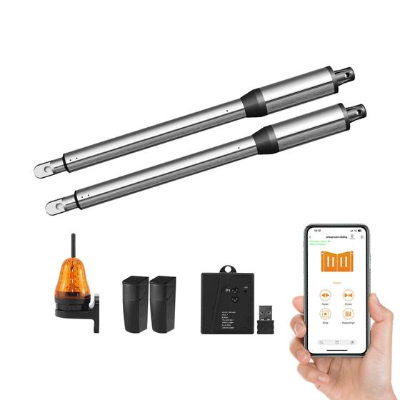Kit Abridor de Portón Batiente Doble Automático 24V DC – Sistema de Motor Eléctrico de Doble Brazo para Seguridad Perimetral Residencial y Comercial2