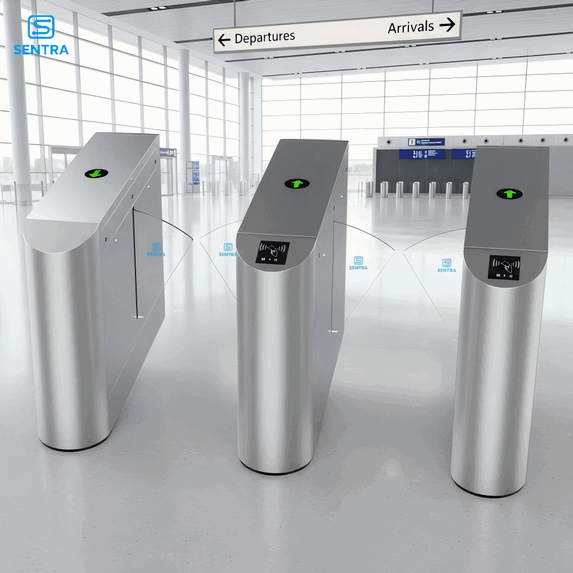 Airport Smart Access Control Ticket Gate with High-Speed Barrier Protection