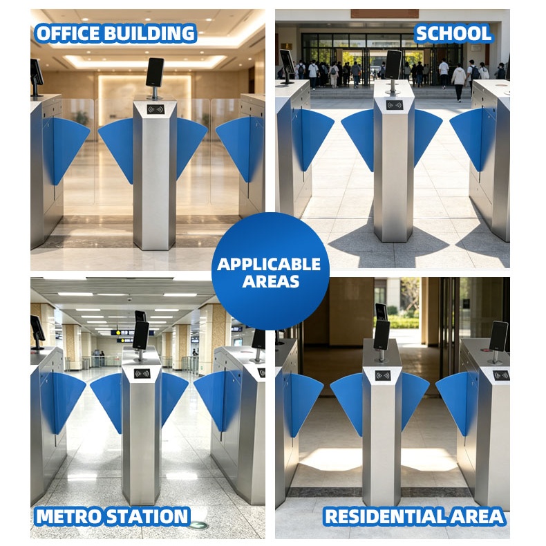 Barrera de Aletas Óptica con Reconocimiento Facial – Sistema Inteligente de Control de Acceso para Escuelas, Oficinas Corporativas y Nodos de Transporte4