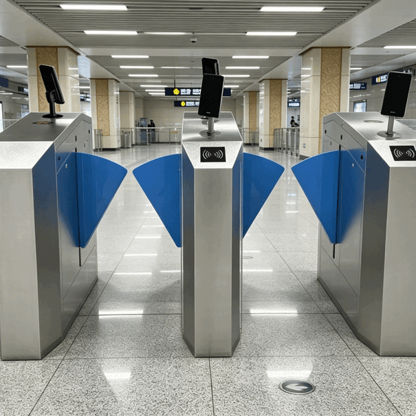 Barrera de Aletas Óptica con Reconocimiento Facial – Sistema Inteligente de Control de Acceso para Escuelas, Oficinas Corporativas y Nodos de Transporte