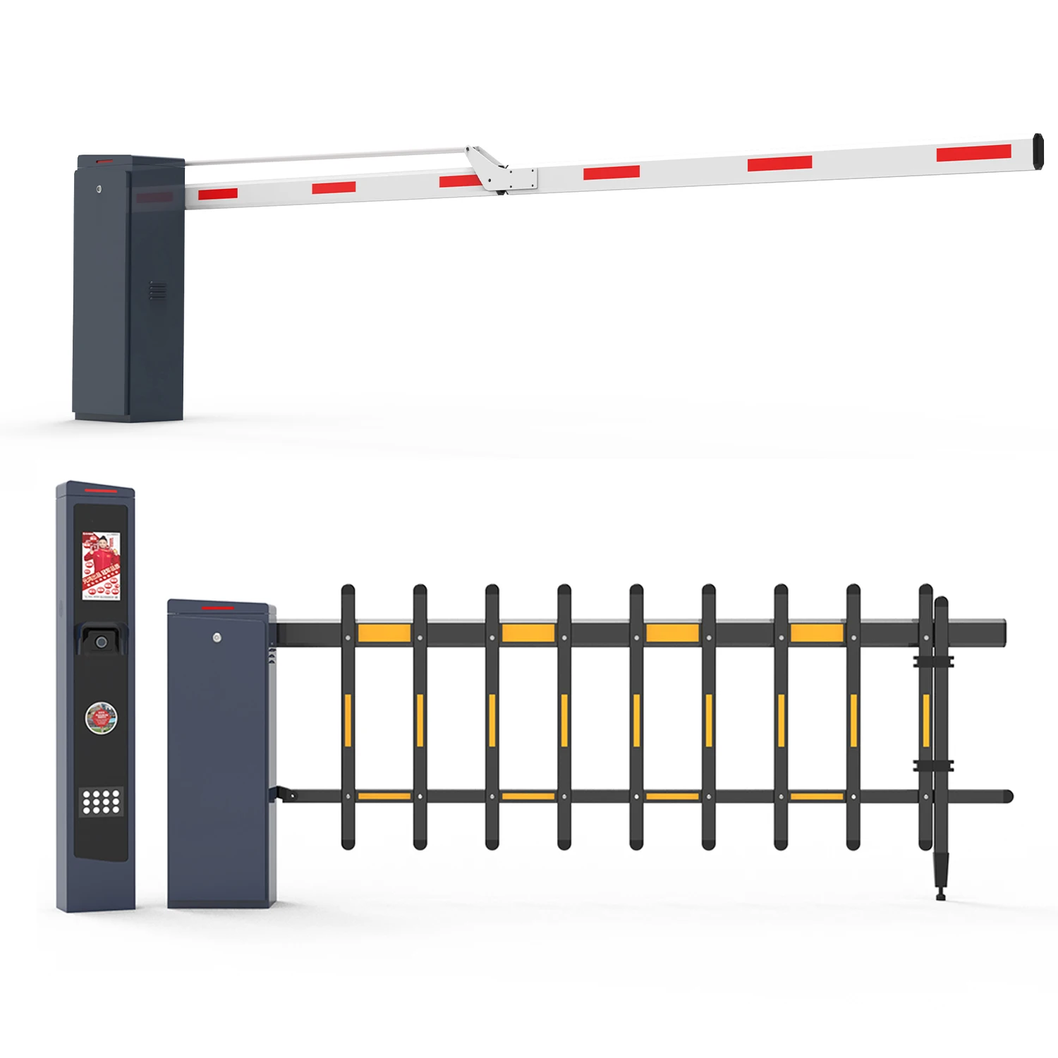Barrera de Seguridad RFID Industrial con Brazo de Aluminio y Control Remoto Inalámbrico – Sistema Inteligente Motorizado de Control de Acceso Vehicular y Gestión de Tránsito