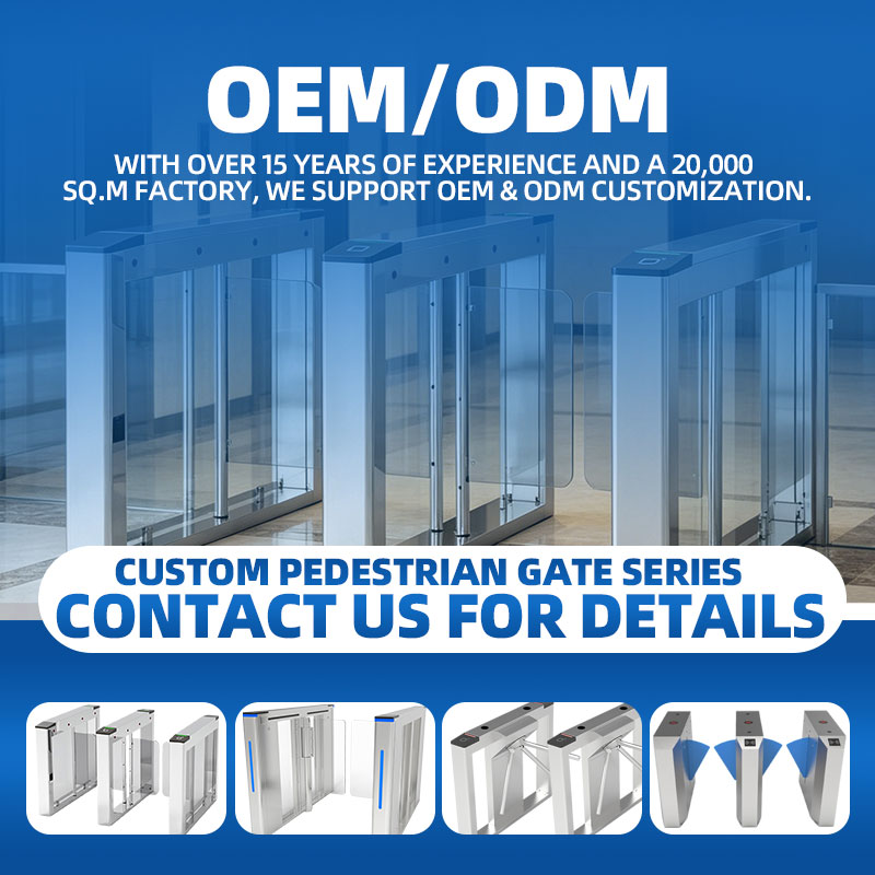 Turnstile Manufacture Card Reader Flap Barrier Face Recognition System for Schools Offices Airport Security Gate2