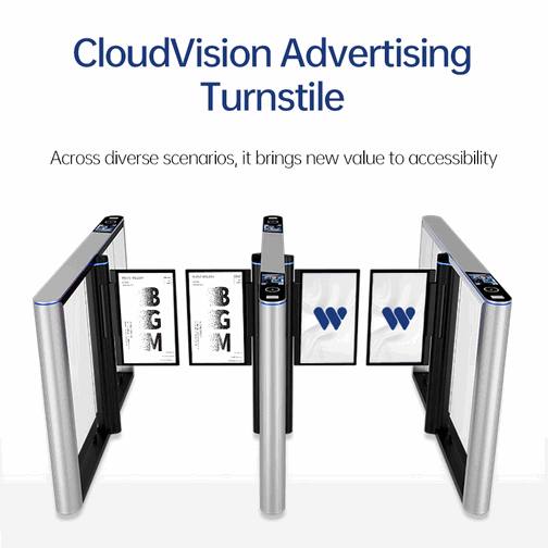 Electronic Swing Turnstile Gate with Smart Card & Biometric Face Access Control1