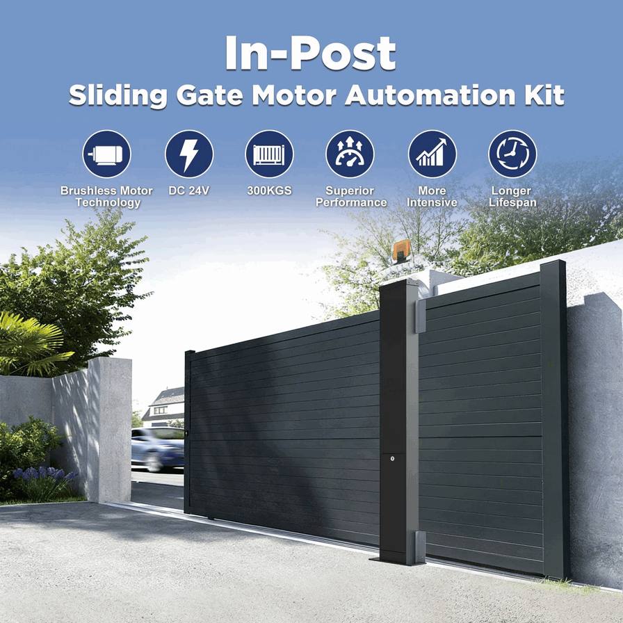 Kit de Motor para Portón Corredizo Automático de 300 kg – Sistema Eléctrico Premium para Comunidades Cerradas de Lujo y Acceso Residencial de Alta Gama