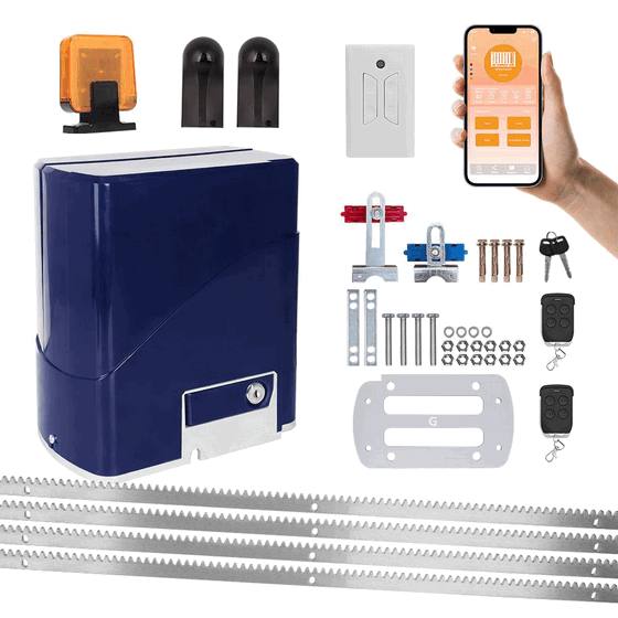 Kit de Motor para Portón Corredizo Automático de 800 kg de Servicio Pesado – Abridor Eléctrico de Portón Corredizo con Control Remoto Inalámbrico para Seguridad Residencial y Comercial1